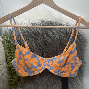 Blackbough Orange and Blue Bikini Top